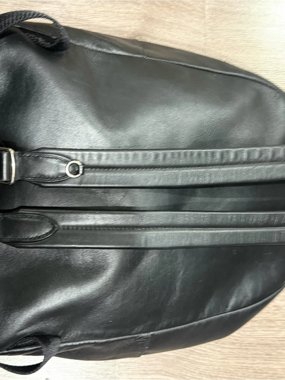 Coach Black Croc-Embossed Leather Backpack